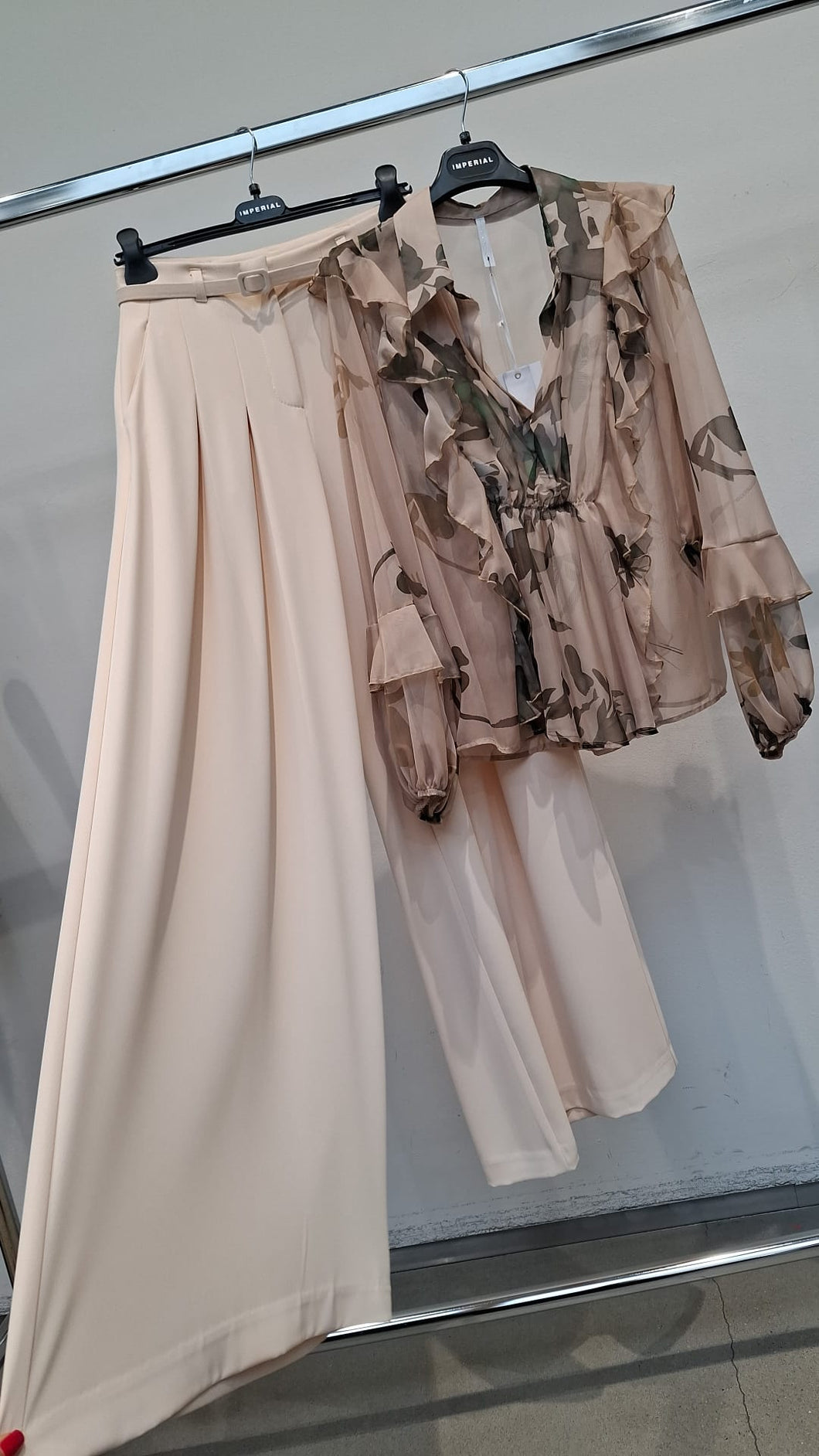 Palazzo Pants Beige